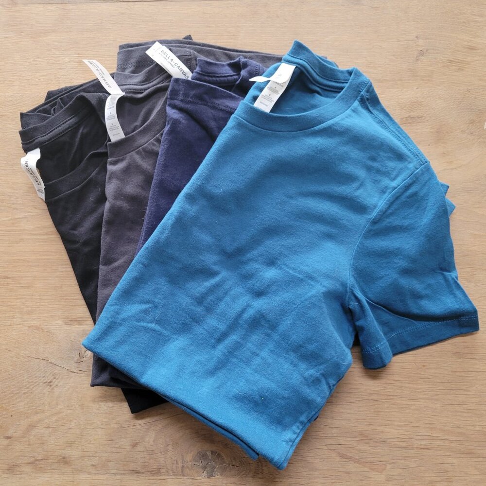 Bella + Canvas Airlume Jersey T-shirts - Lot of 4